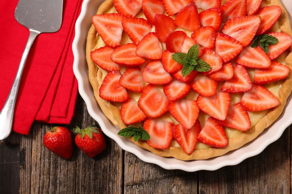 tarte aux fraises sans creme patissiere