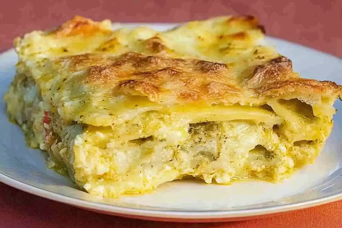 Lasagnes crémeuses au pesto et aux trois fromages