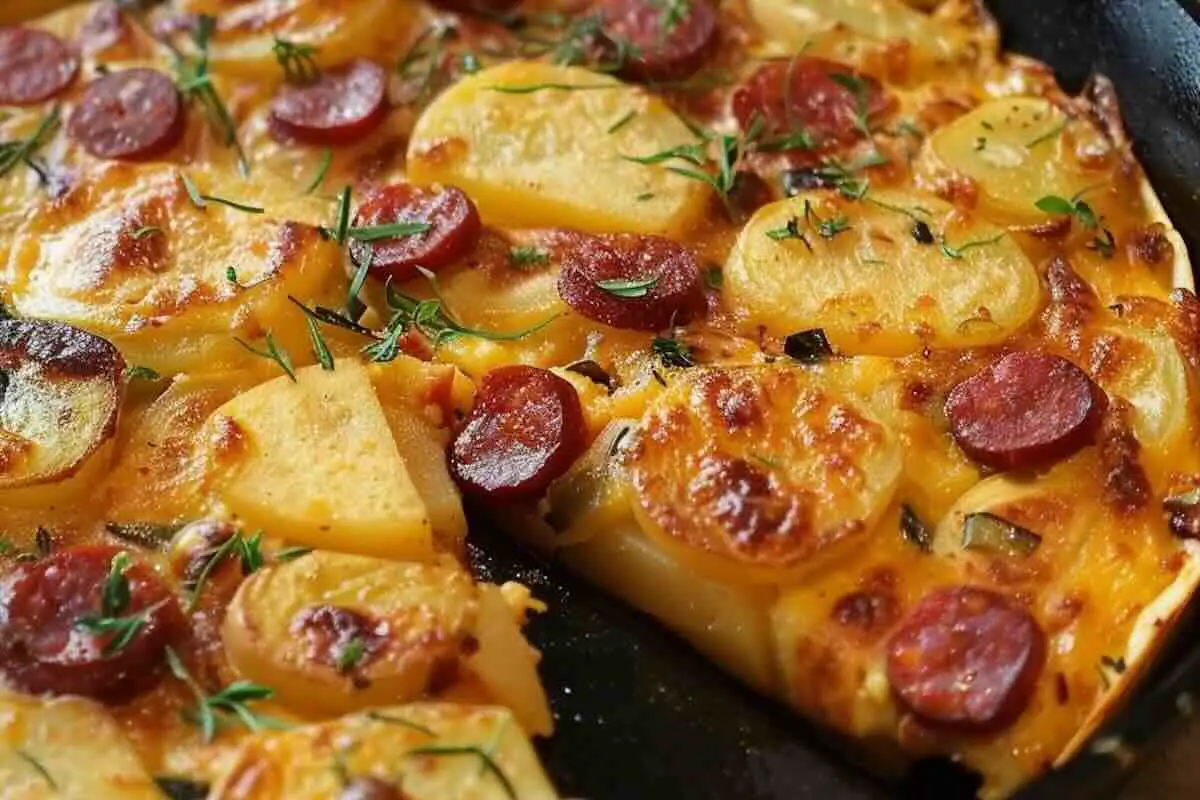 Tortilla Espagnole au Chorizo et Pommes de Terre