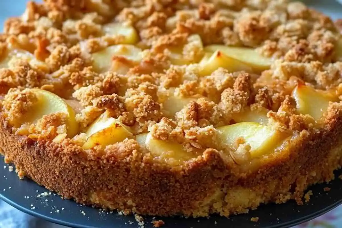 Gâteau aux pommes façon crumble croquant