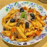 Penne au thon et aubergines