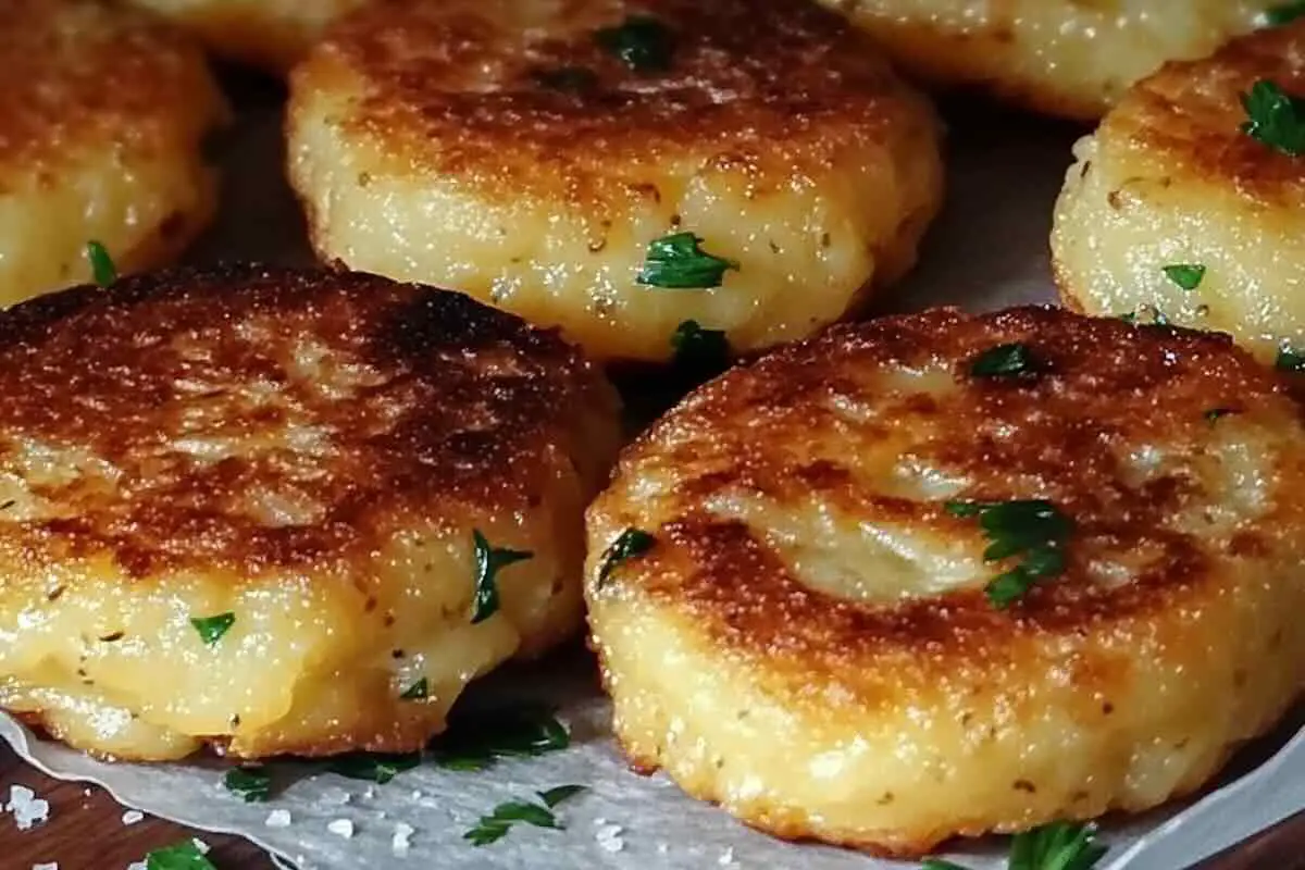 Galettes croustillantes aux pommes de terre et fromage