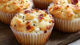 Muffins chèvre et bacon